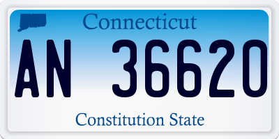 CT license plate AN36620