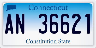 CT license plate AN36621