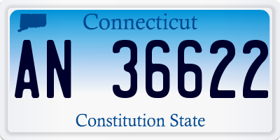 CT license plate AN36622