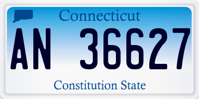 CT license plate AN36627