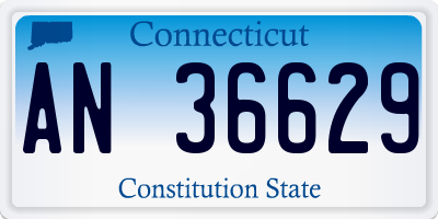 CT license plate AN36629