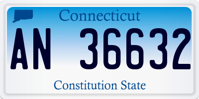 CT license plate AN36632