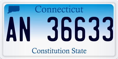 CT license plate AN36633