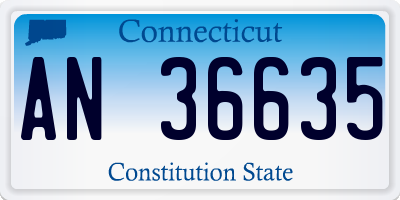 CT license plate AN36635