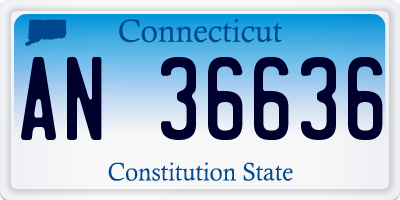 CT license plate AN36636