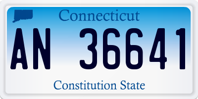 CT license plate AN36641