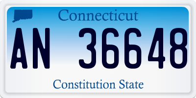 CT license plate AN36648