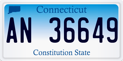 CT license plate AN36649