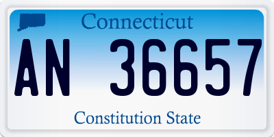 CT license plate AN36657