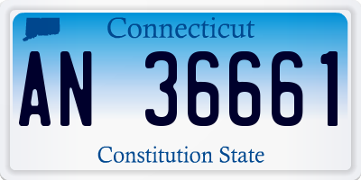 CT license plate AN36661