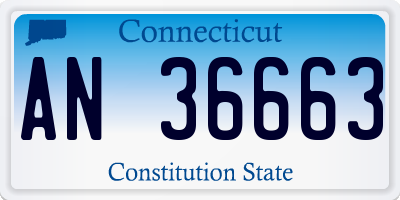 CT license plate AN36663