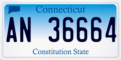 CT license plate AN36664