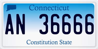 CT license plate AN36666