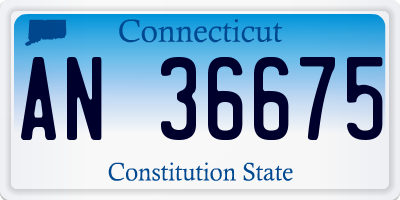 CT license plate AN36675