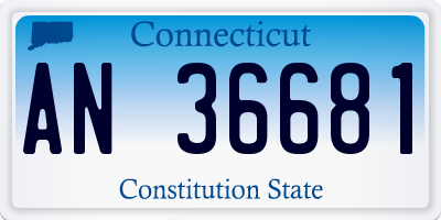 CT license plate AN36681