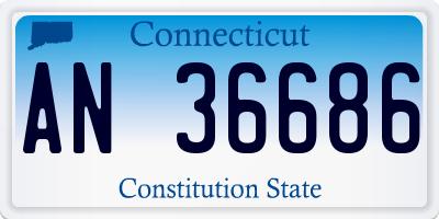 CT license plate AN36686