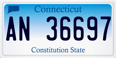 CT license plate AN36697
