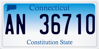 CT license plate AN36710