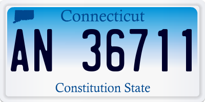 CT license plate AN36711