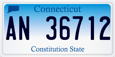 CT license plate AN36712