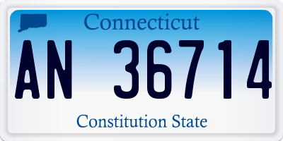 CT license plate AN36714
