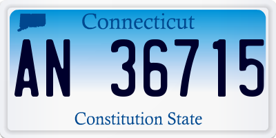 CT license plate AN36715