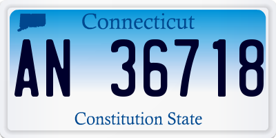 CT license plate AN36718
