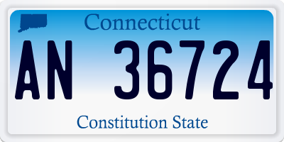 CT license plate AN36724