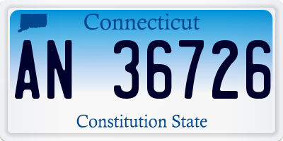 CT license plate AN36726