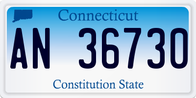 CT license plate AN36730