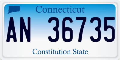 CT license plate AN36735