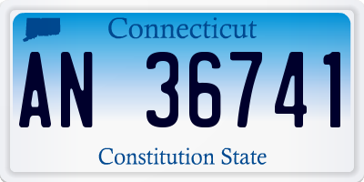 CT license plate AN36741