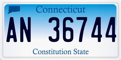 CT license plate AN36744