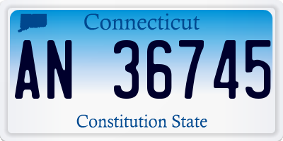 CT license plate AN36745