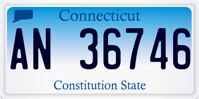 CT license plate AN36746