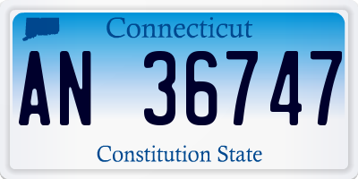 CT license plate AN36747