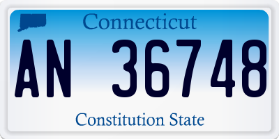 CT license plate AN36748