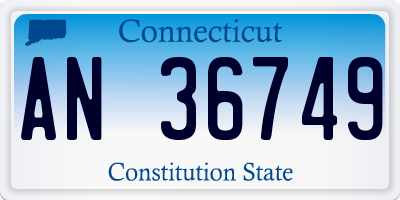 CT license plate AN36749
