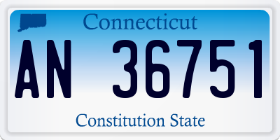 CT license plate AN36751