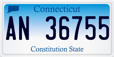 CT license plate AN36755