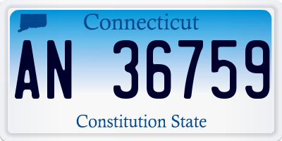 CT license plate AN36759