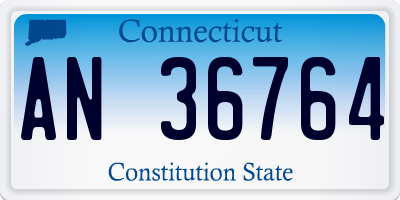 CT license plate AN36764