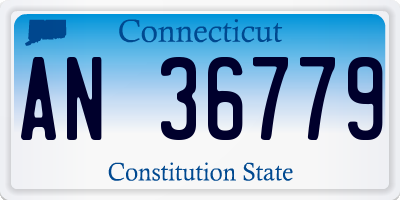 CT license plate AN36779
