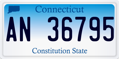 CT license plate AN36795