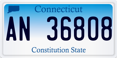 CT license plate AN36808
