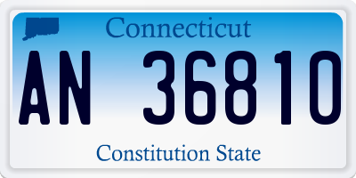 CT license plate AN36810
