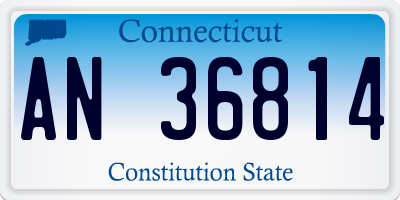 CT license plate AN36814
