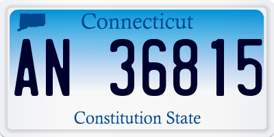 CT license plate AN36815