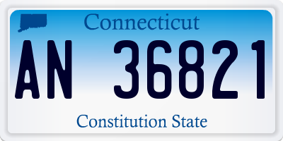 CT license plate AN36821