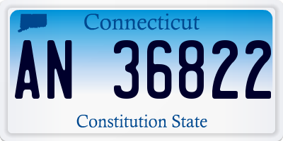 CT license plate AN36822